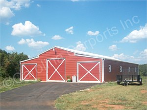 Vertical Roof Style Carolina Barn Fully Enclosed All Around